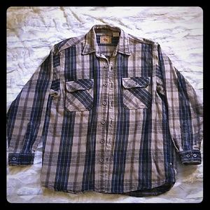 Moose Creek Mens Heavy Flannel Brown&Blue